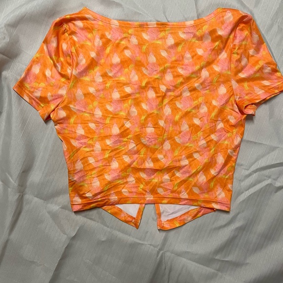 Funky Orange Crop Tee - Picture 2 of 2